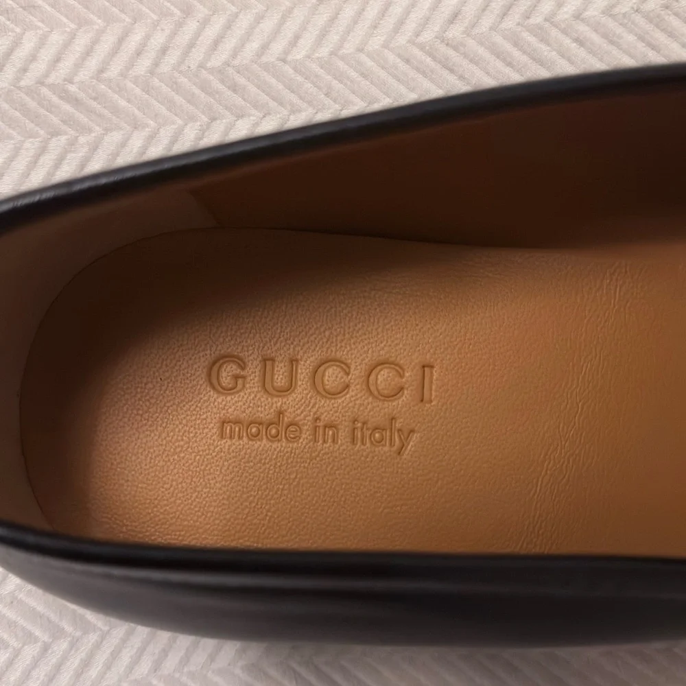 Gucci Black Leather Horsebit Loafers